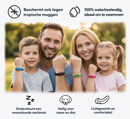 Velozia™ Muggenwerende Armband | Chemievrije Bescherming voor Binnen & Buiten