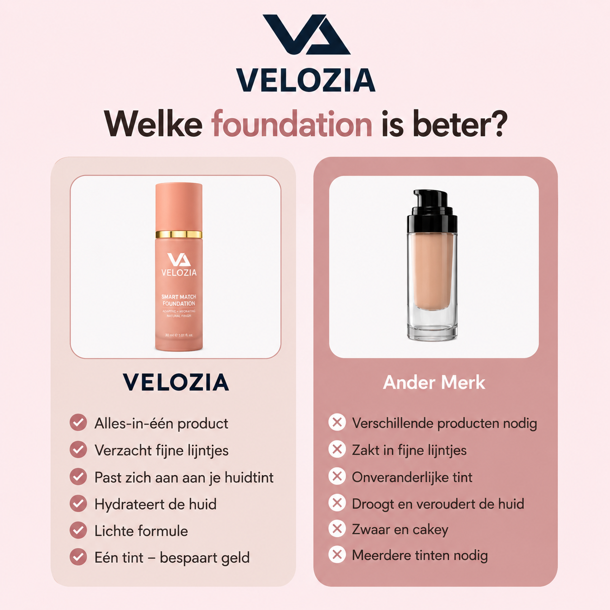 SPF 50 Velozia Smart Match Foundation | 1+1 GRATIS