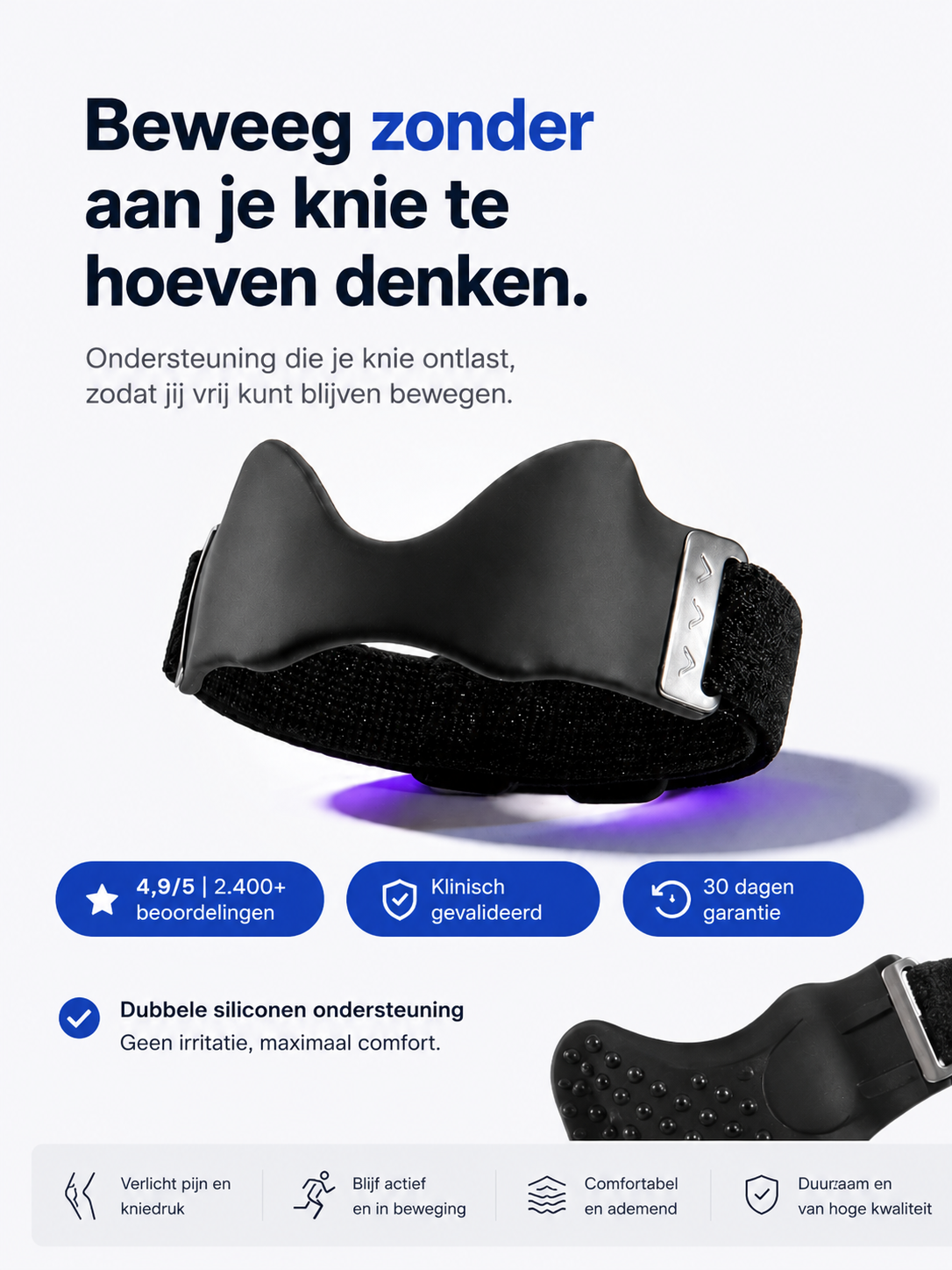 Velozia Kniebrace - Voor Pijnvrij Traplopen En Sporten