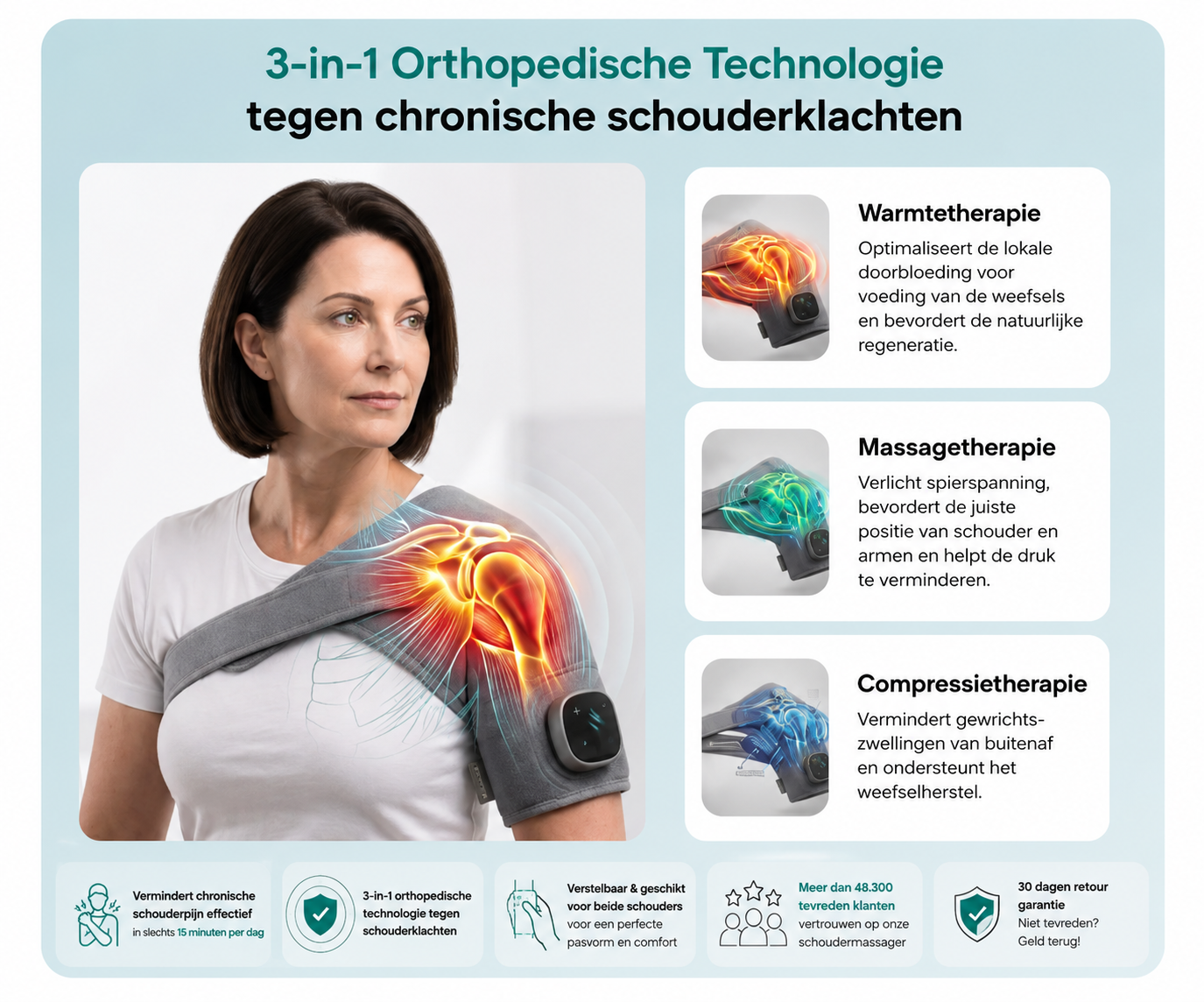 Velozia 3-in-1 Schoudermassager