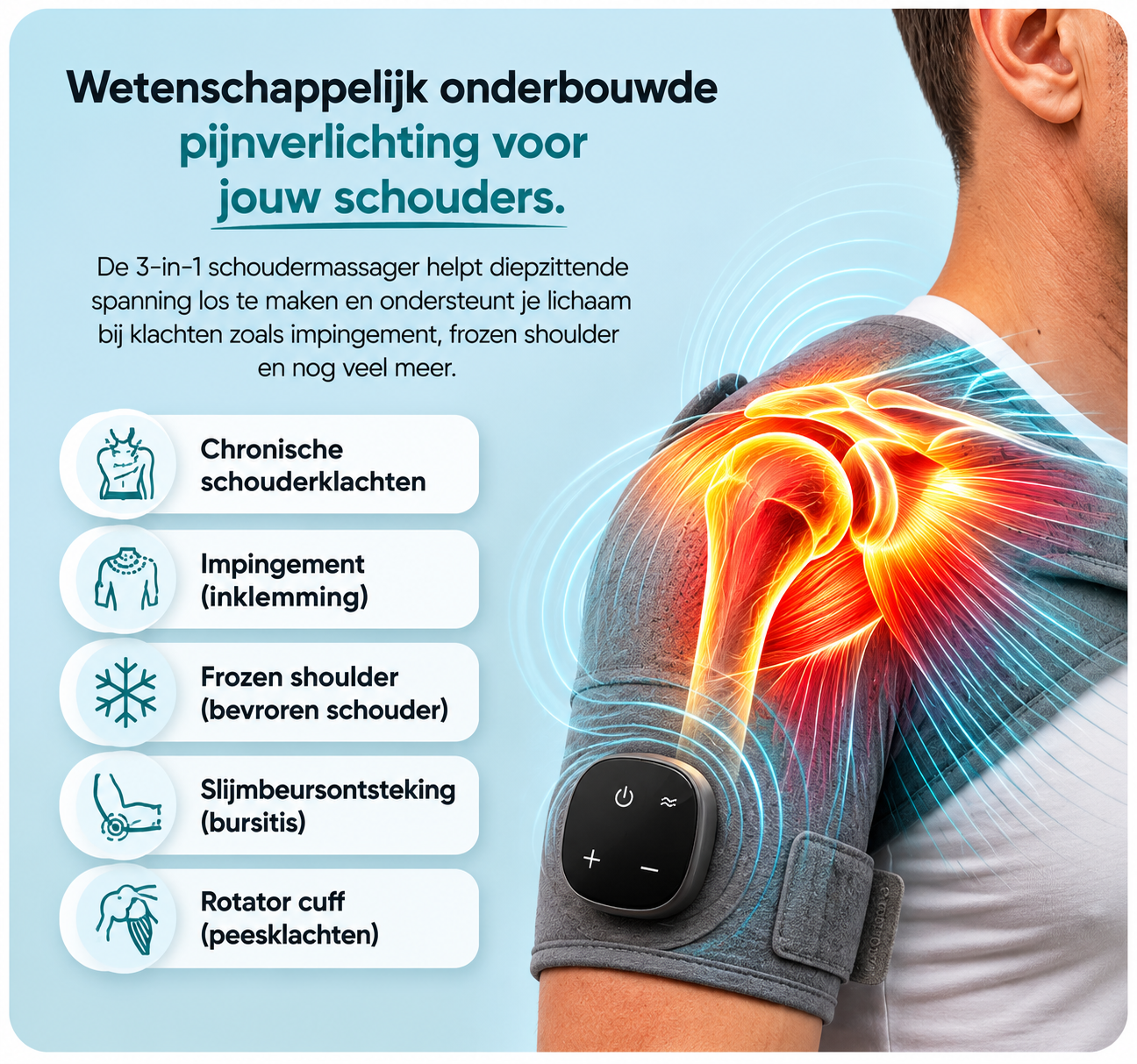 Velozia 3-in-1 Schoudermassager